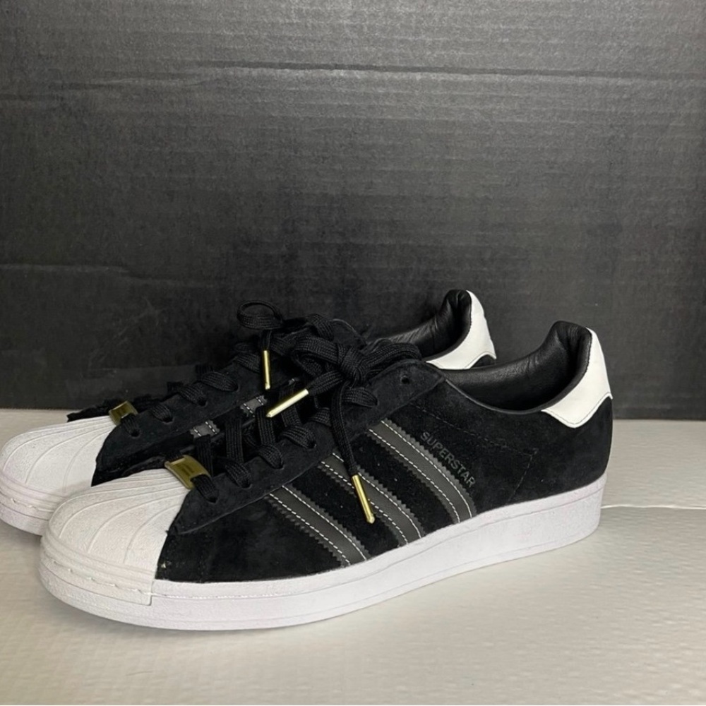 Adidas Superstar Limited Edition gold and suede